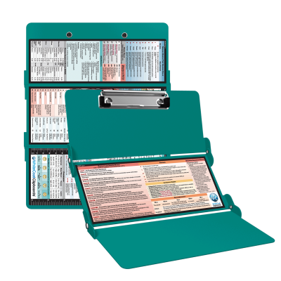 WhiteCoat Clipboard® Trifold - Teal Physical Therapy Edition